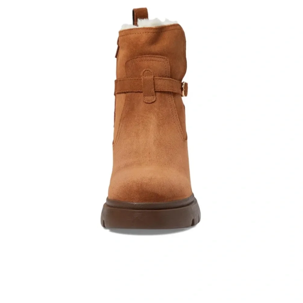 NWT Steve Madden Colletta (Camel Suede Fur) Women's Boots - Picture 4 of 9